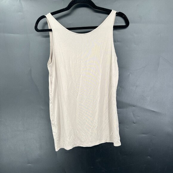 Airism Uniqlo mushroom beige gray tank top cami camisole layering nylon blend L - Picture 6 of 7